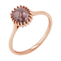 Goldring mit ovalem Salt and Pepper Diamanten Marcea