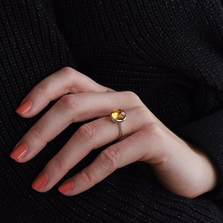 Ring aus Gold mit 4.9ct Citrin Jariet 92284