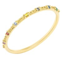 Minimalistischer Ring mit Edelsteinen Ihrer Wahl Tess