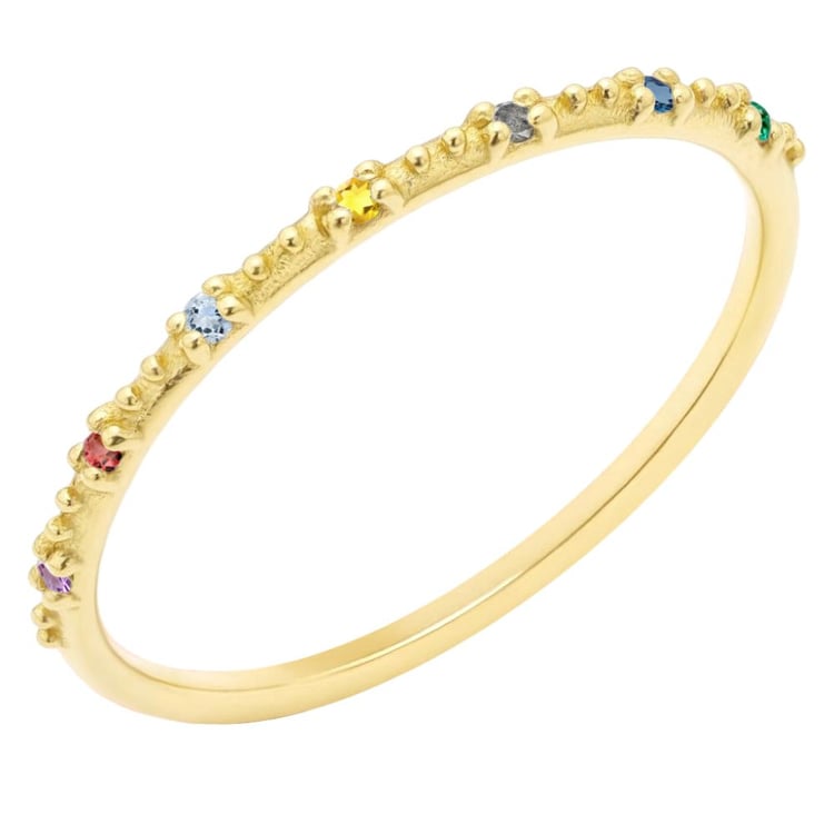 Minimalistischer Ring mit Edelsteinen Ihrer Wahl Tess