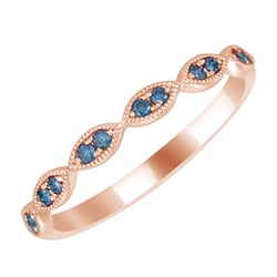 Zarter Memoire Ring mit blauen Diamanten Talita