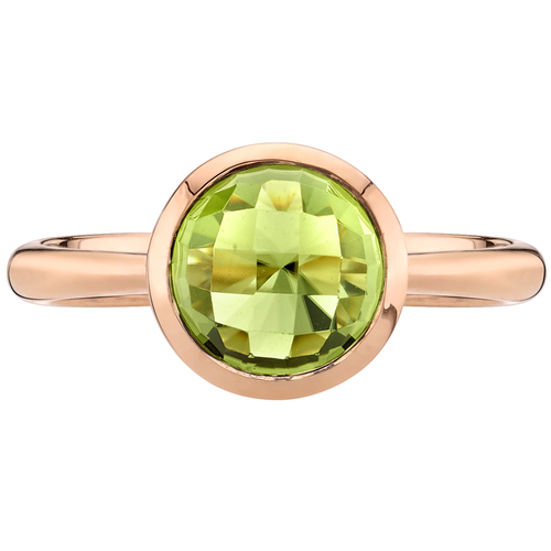 Ring aus Roségold mit Olivin Pitie 26030