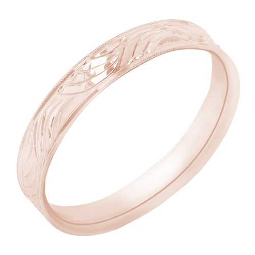 Goldene Eheringe mit Gravur und Diamanten Davis