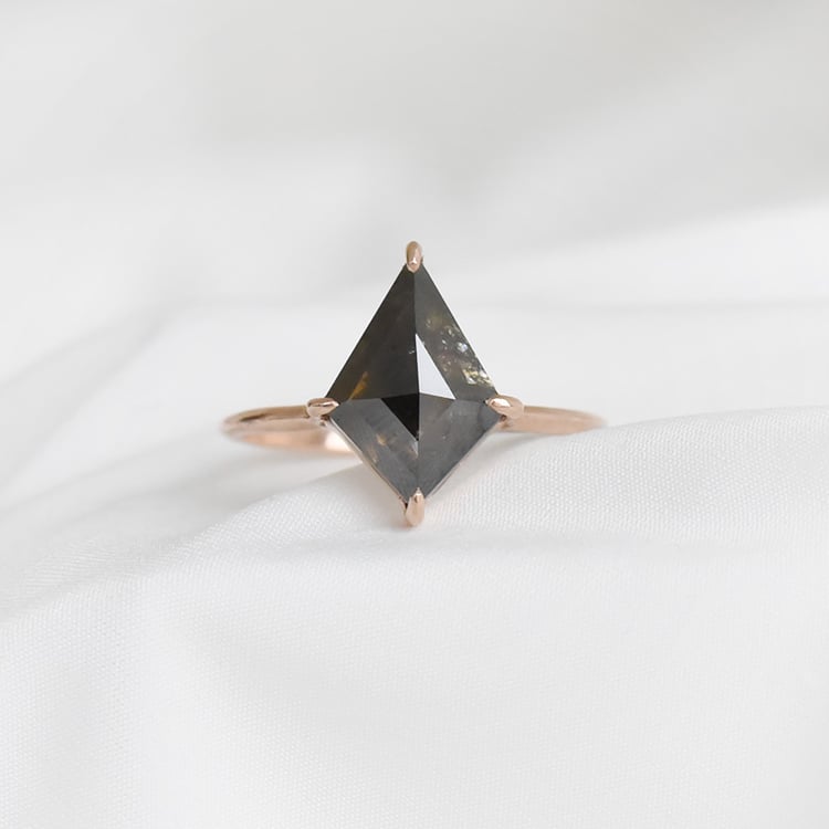 Minimalistischer Ring mit Salt and Pepper Diamanten Iban 91031