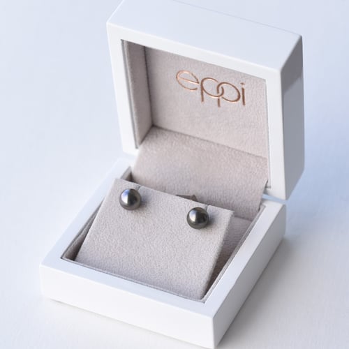 Elegante Ohrringe mit schwarzen Perlen Balbe