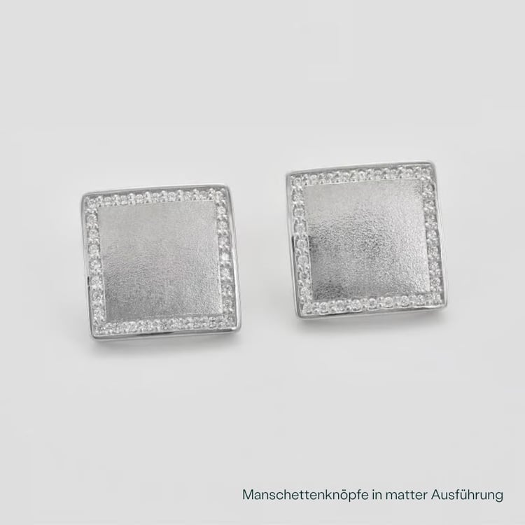 Quadrat-Manschettenknöpfe aus Gold mit Diamanten Urban 165814