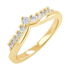 Ring in V-Form mit Diamanten Bethanie