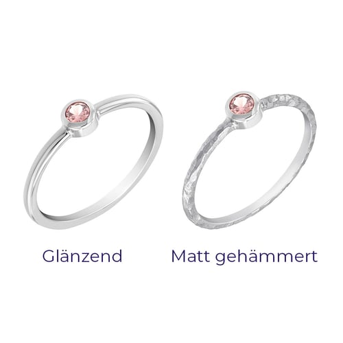Goldener minimalistischer Ring mit Morganit Emilien