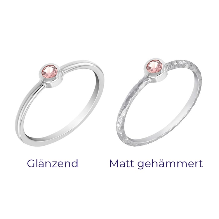 Goldener minimalistischer Ring mit Morganit Emilien 101751