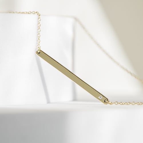Feine goldene Halskette mit Diamanten Dayna