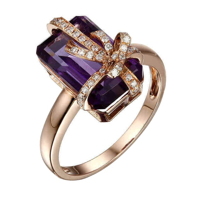 Amethystring aus Gold