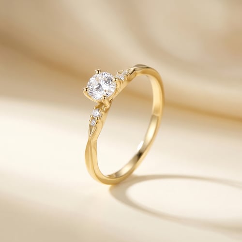 Verlobungsring mit Buchstaben und Lab Grown Diamanten Mileva