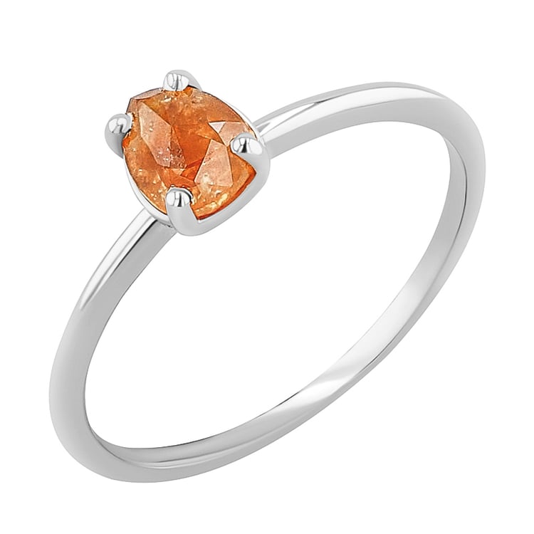 Goldener Ring mit Salt and Pepper Diamant in Birnenform Lorelei