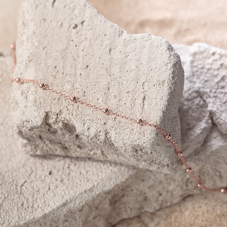 Silberne Kette mit Kugeln 45 cm 124443