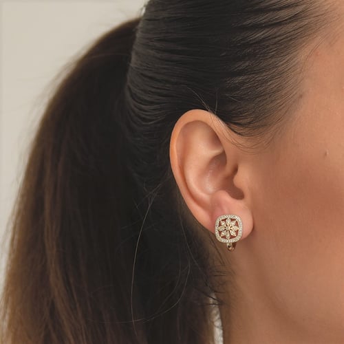 Ohrringe mit Diamantblumen Retta