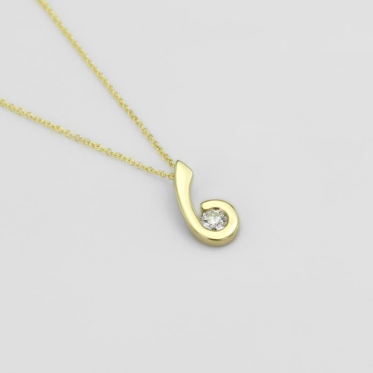 Zarte diamantene Eleganz in der goldenen Anhänger Renu 51430