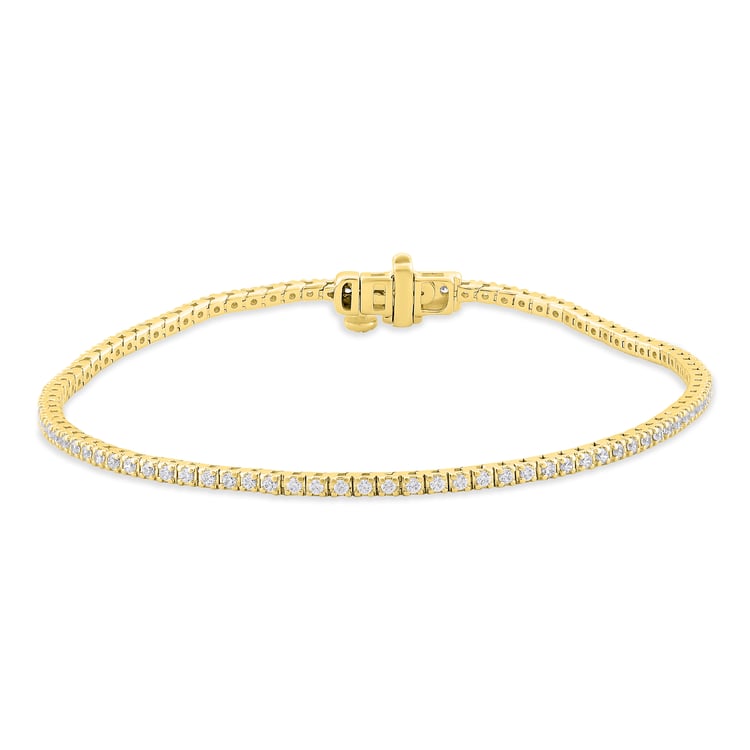 Goldenes Tennisarmband mit Lab Grown Diamanten Ema