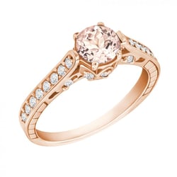 Verlobungsring mit Morganit und Diamanten Volans