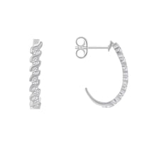 Elegante Creolen aus Gold 585 mit Diamanten Jomol