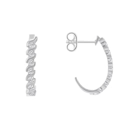 Elegante Creolen aus Gold 585 mit Diamanten Jomol