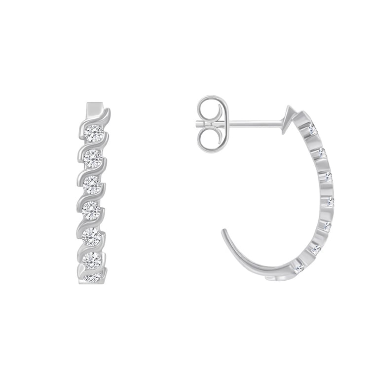 Elegante Creolen aus Gold 585 mit Diamanten Jomol