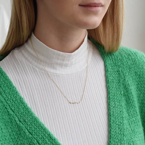 Kette mit Baguette-Diamanten Manu