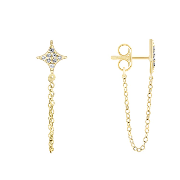 Originelle Ohrringe mit Diamant-Sternen Jonas 90874