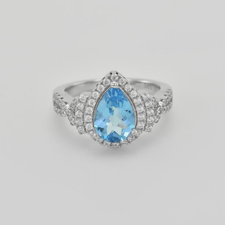 Ring mit blauem Topas 43197