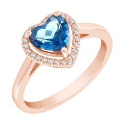 Goldring mit Topas in Hertform und Diamanten Connelly