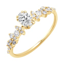 Verlobungsring mit einem ovalen Lab Grown Diamanten Mica