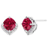 Ohrstecker in Silber mit Rubin
