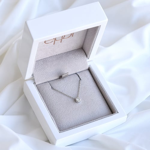 Silberner Halskette mit Lab Grown Diamant Adriana