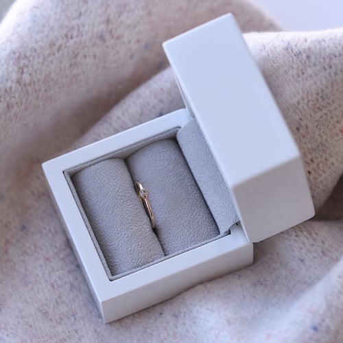 Goldener minimalistischer Ring mit Morganit Emilien