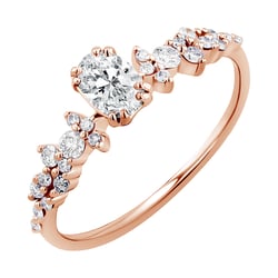 Verlobungsring mit einem ovalen Lab Grown Diamanten Mica