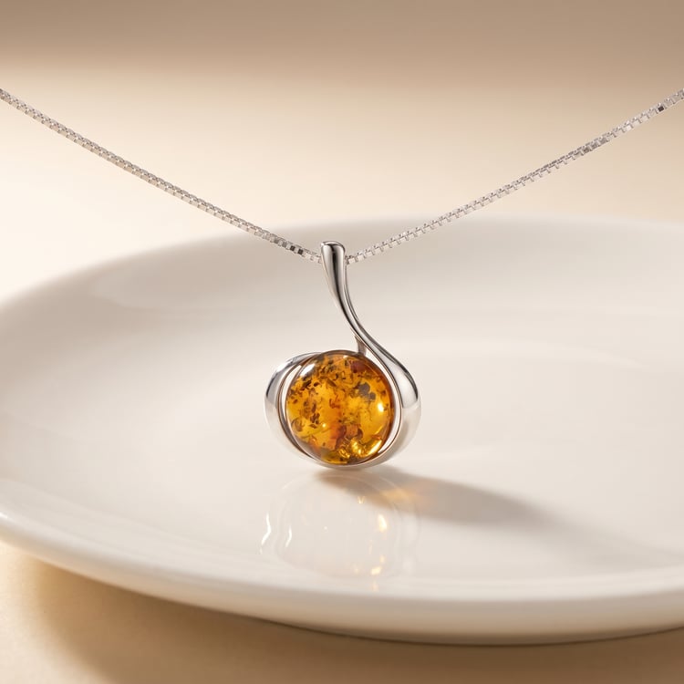 Silberanhänger mit Bernstein Lela 166740