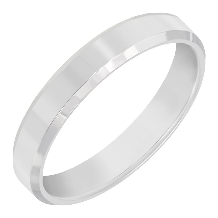 Goldene minimalistische Eheringe mit abgeschrägten Kanten Varden 60673