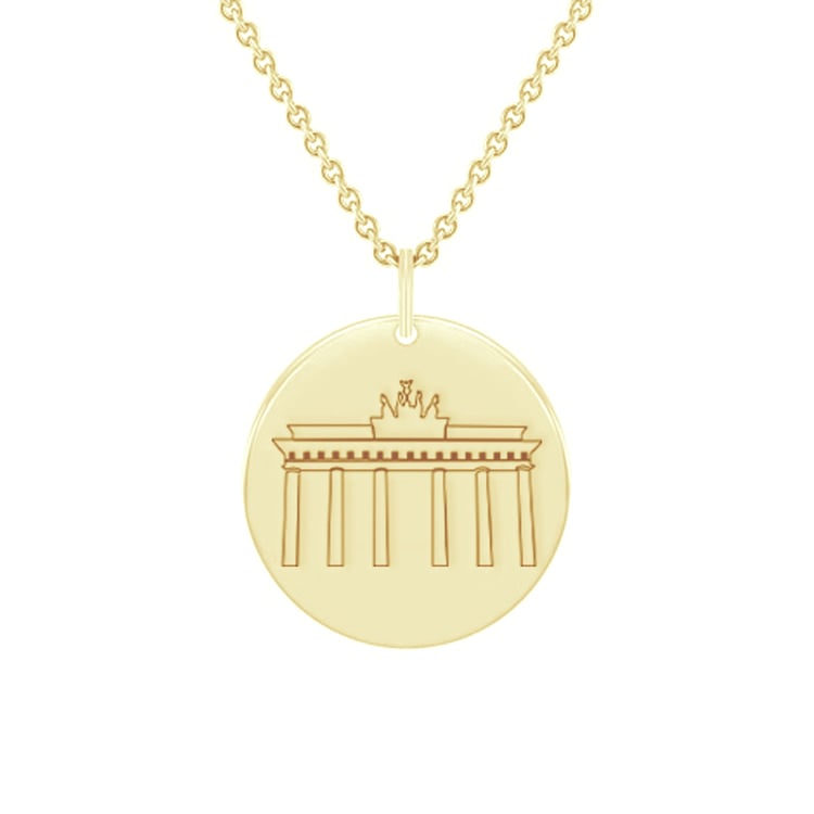 Personalisierter Silberanhänger mit dem Brandenburger Tor 131192