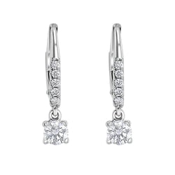 Goldene Hängeohrringe mit 0.2ct natürlichen Diamanten Sumaya