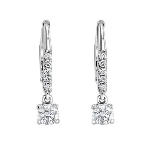 Goldene Hängeohrringe mit 0.2ct natürlichen Diamanten Sumaya