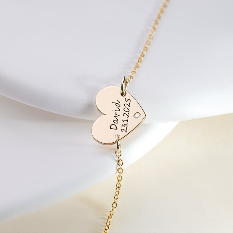 Personalisiertes Armband aus Silber mit Herz Nikole 151303