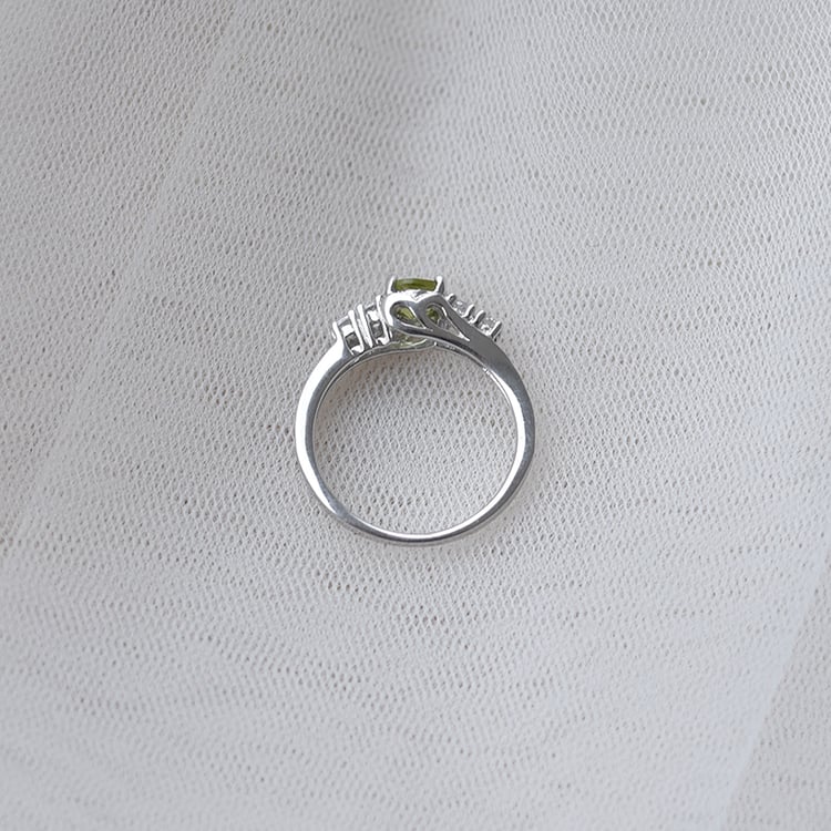 Olivin und Zirkonia Ring, Seitenansicht 58533