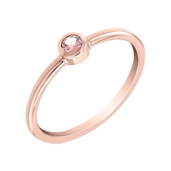 Goldener minimalistischer Ring mit Morganit Emilien