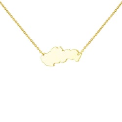 Silberne Halshette in Form der Slowakei