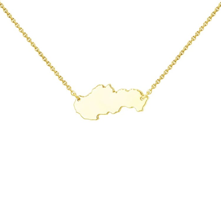 Silberne Halshette in Form der Slowakei