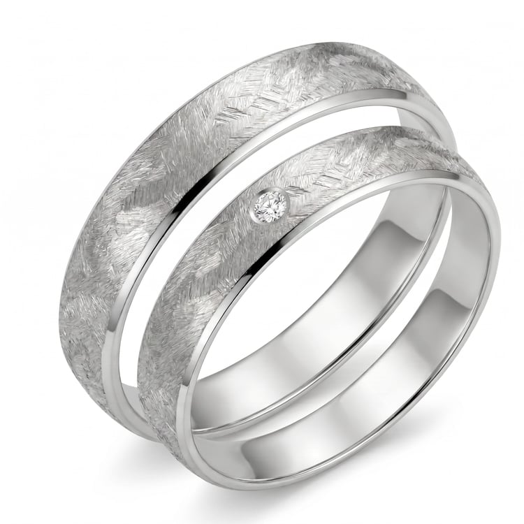 Eheringe aus Titan mit Diamant Kylies