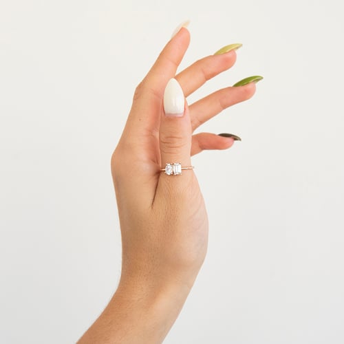 Toi et Moi Verlobungsring mit Moissaniten Luca