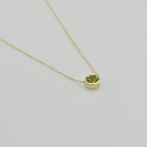 Silberkette mit Olivin Jonie