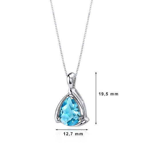 Silber Anhänger mit Tropfen Topas 2251