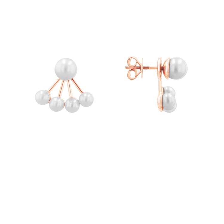 Unkonventionelle Ohrstecker 2in1 mit Perlen Lokita 120770