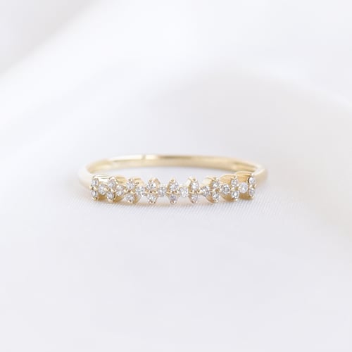 Goldener Memoryring mit Diamanten Betsy